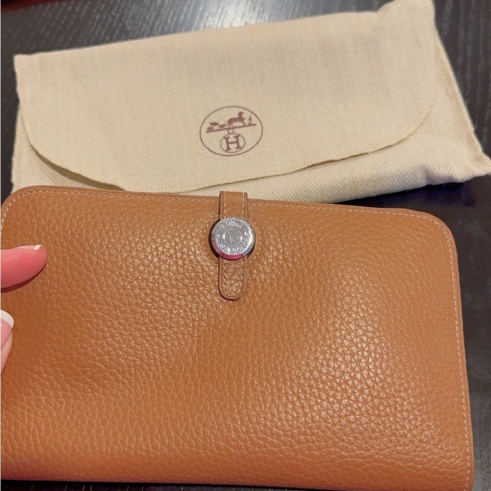 Copy Hermes leather wallet